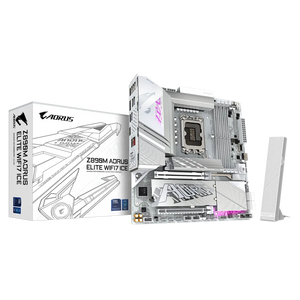 PLACA BASE GIGABYTE Z890M AORUS ELITE WIFI7 ICE ULTRA CORE LGA 1851 - ATX, DDR5, TRIPLE M.2, PCIe 5.0, THUNDERBOLT 4, LAN 2.5GbE CON CIERRE EZ-LATCH