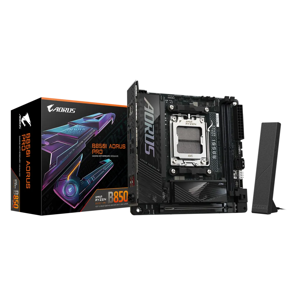 PLACA BASE MINI-ITX GIGABYTE AORUS PRO B850I CON CHIPSET AMD B850 Y SOCKET AM5 PARA RENDIMIENTO ÓPTIMO EN GAMING Y CREACIÓN DE CONTENIDO
