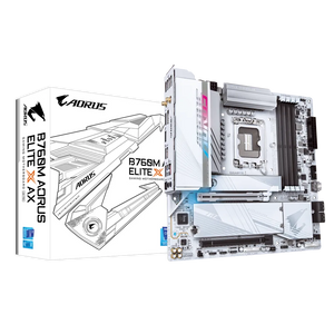 PLACA BASE GIGABYTE B760M AORUS ELITE X AX - CHIPSET INTEL B760, SOCKET LGA1700, FORMATO mATX, IDEAL PARA GAMERS Y CREADORES DE CONTENIDO AVANZADOS