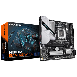 MOTHERBOARD GIGABYTE H810M GAMING WIFI6, INTEL H810, LGA 1851, MICRO-ATX, WIFI 6, PARA GAMERS
