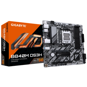 MOTHERBOARD GIGABYTE B840M DS3H AMD B840 AM5 MATX CON USB 3.2 Y PCIE 4.0 PARA GAMING