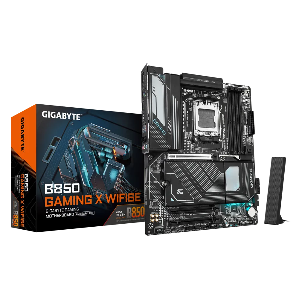 TARJETA MADRE GIGABYTE B850 GAMING X WIFI6E ATX - CHIPSET AMD B850, SOCKET AM5, IDEAL PARA GAMERS Y ENTUSIASTAS DEL RENDIMIENTO