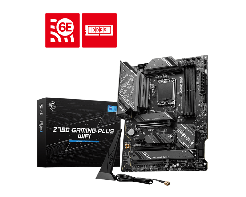 MSI Z790 GAMING PLUS WIFI ATX DDR5 LGA1700 PCI EXPRESS 5.0 WIFI6E 2.5G LAN M.2 USB 3.2 GEN 2