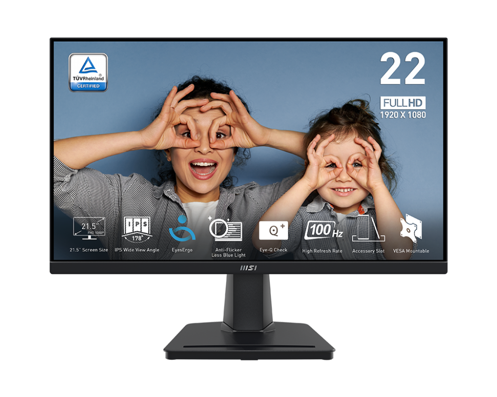 MSI COMPONENTES (A) MONITOR MSI PRO 21.5 FHD/IPS/ 1MS/100 HZ/HDMI/VGA