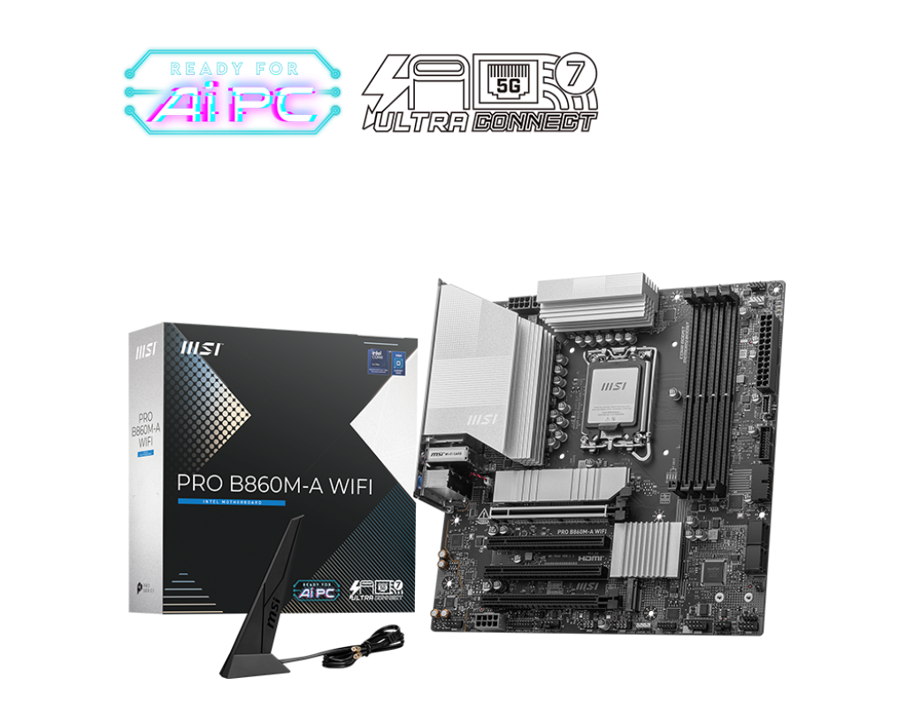 MOTHERBOARD MSI B860M GAMING PLUS WIFI DDR4 HDMI MICRO-ATX CHIPSET INTEL 911-7E42-003