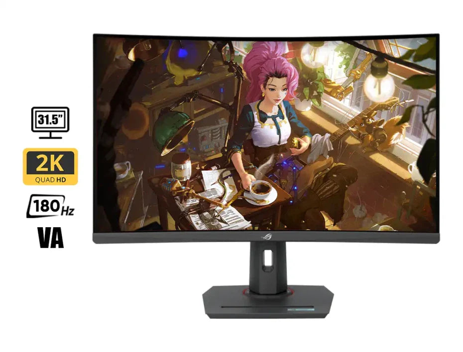MONITOR GAMING CURVO ASUS ROG MON 32 AS XG32WCS 2K QHD 180HZ 1MS TIEMPO DE RESPUESTA