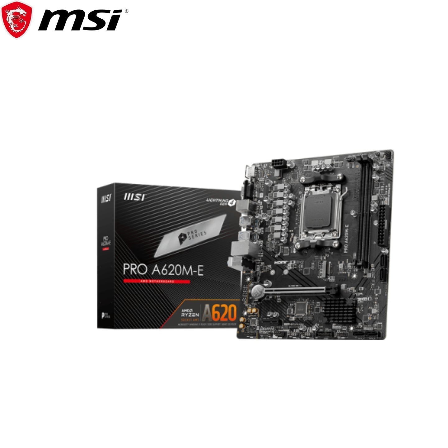MOTHERBOARD MSI A620M-E DDR5 SOCKET AM5 MICRO-ATX COMPATIBILIDAD RYZEN 7000 SERIE 911-7E28-014