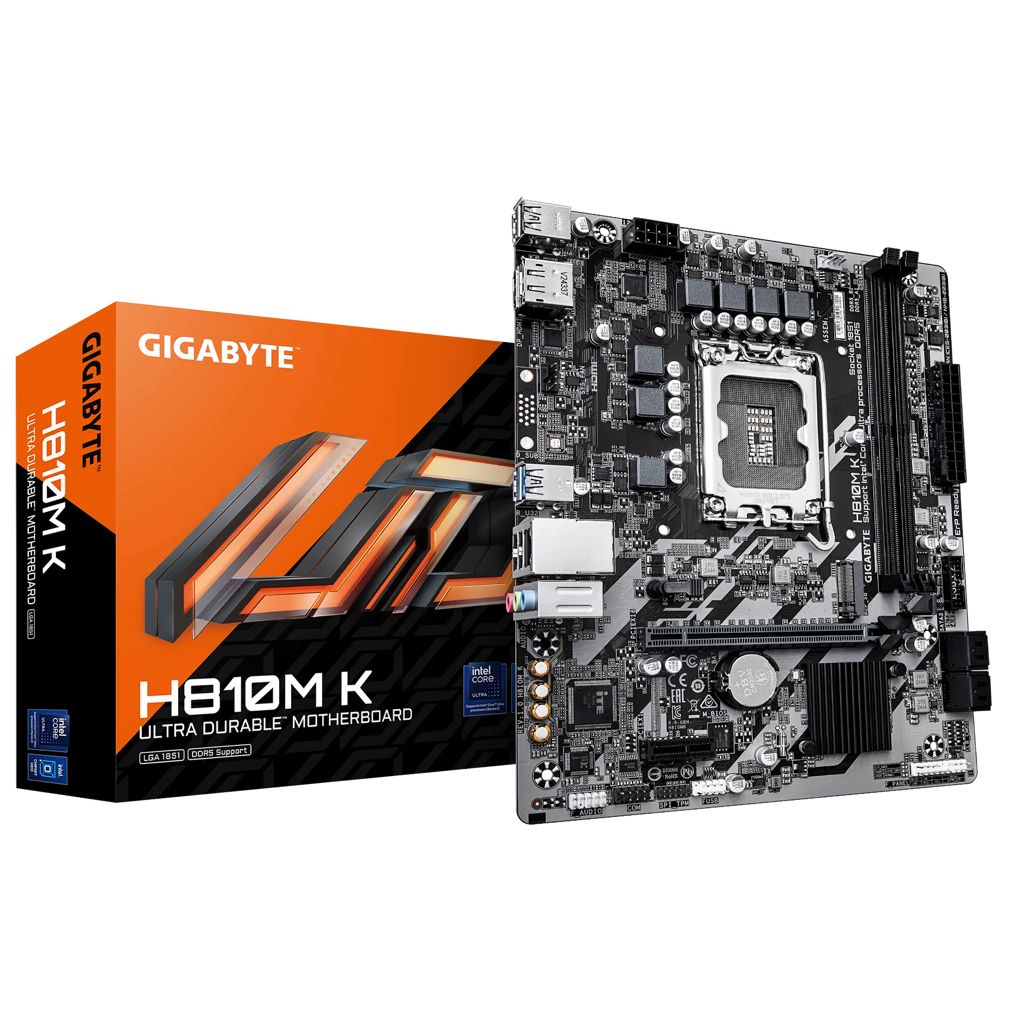 PLACA MADRE GIGABYTE MOTHERBOARD  H810M K, CHIPSET INTEL H810, LGA 1851, MICRO-ATX