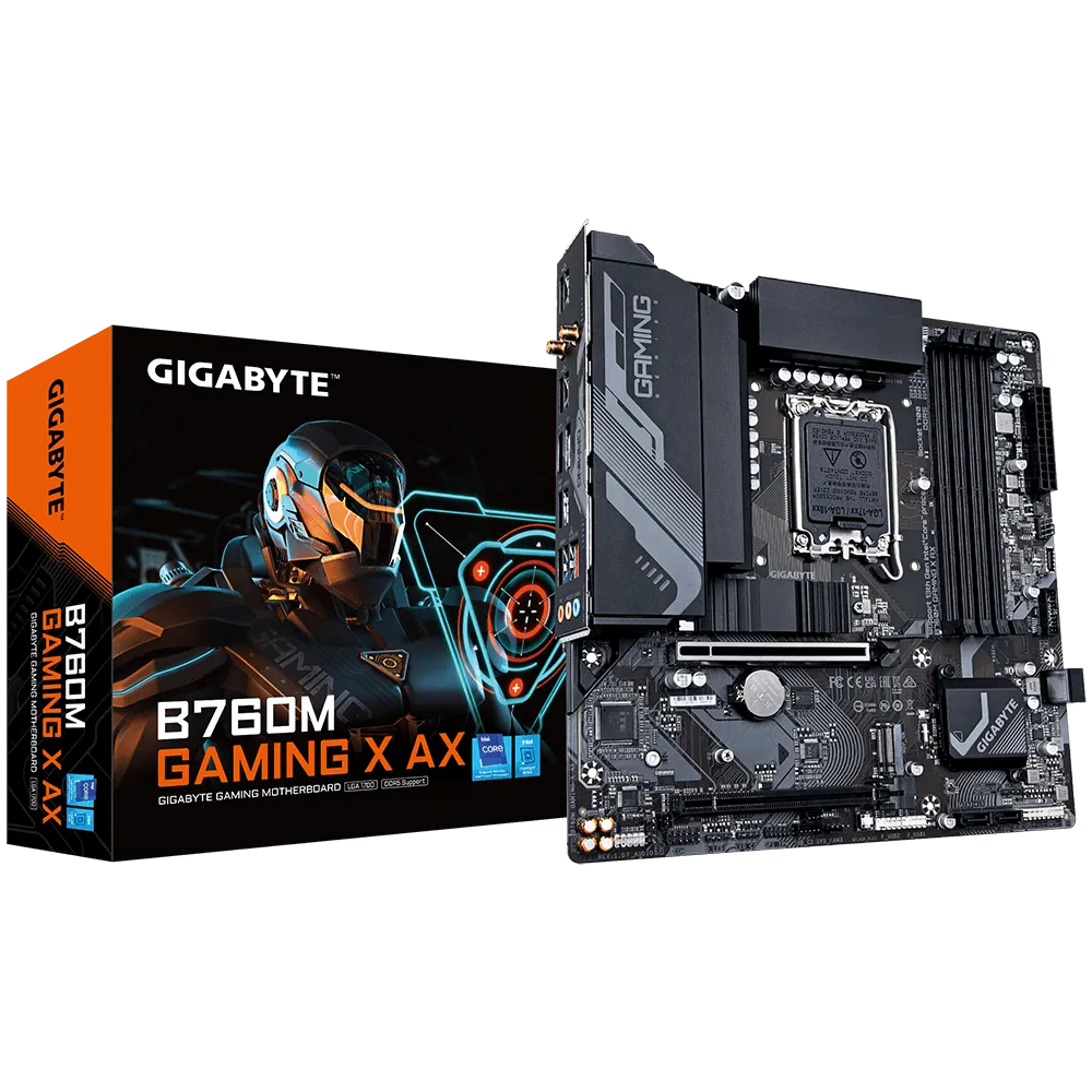 PLACA MADRE GIGABYTE MOTHERBOARD  B760M GAMING X AX, CHIPSET INTEL Z790, LGA1700, ATX