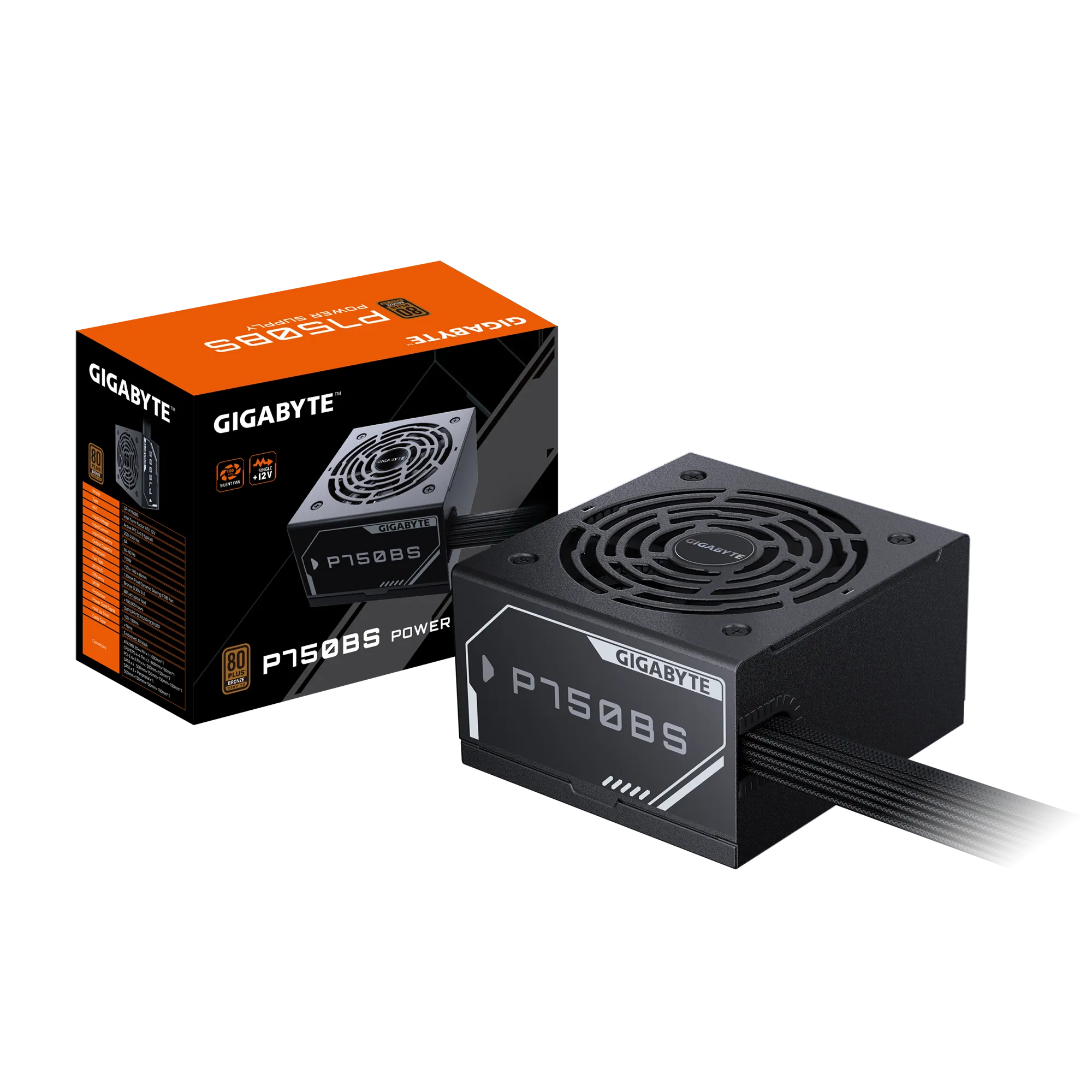 FUENTE DE ALIMENTACIÓN GIGABYTE GP-P750BS 750W ATX CERTIFICACIÓN 80 PLUS BRONZE TENSIÓN 100V-240V