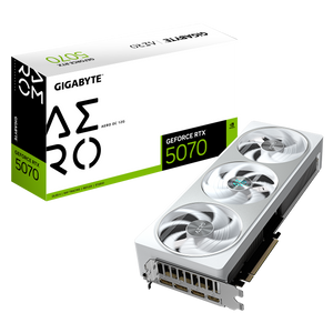 TARJETA DE VIDEO GIGABYTE GEFORCE RTX 5070 AERO OC 12G, 12 GB GDDR7, PCIE GEN 5.0