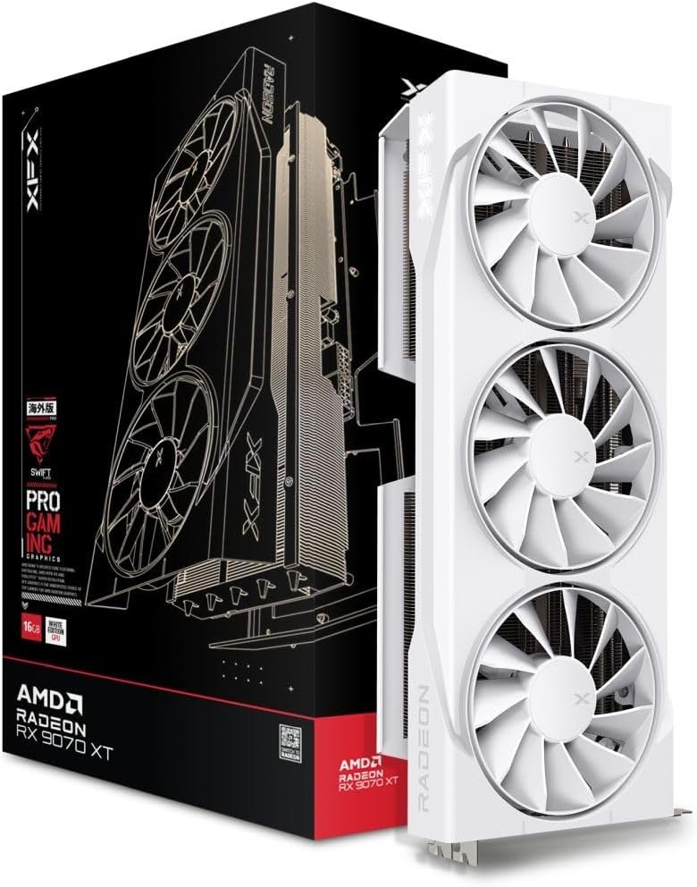 TARJETA GRÁFICA 16GB XFX RX-97TSWF3W9 GAMING 3F BLANCA ALTO RENDIMIENTO 4K