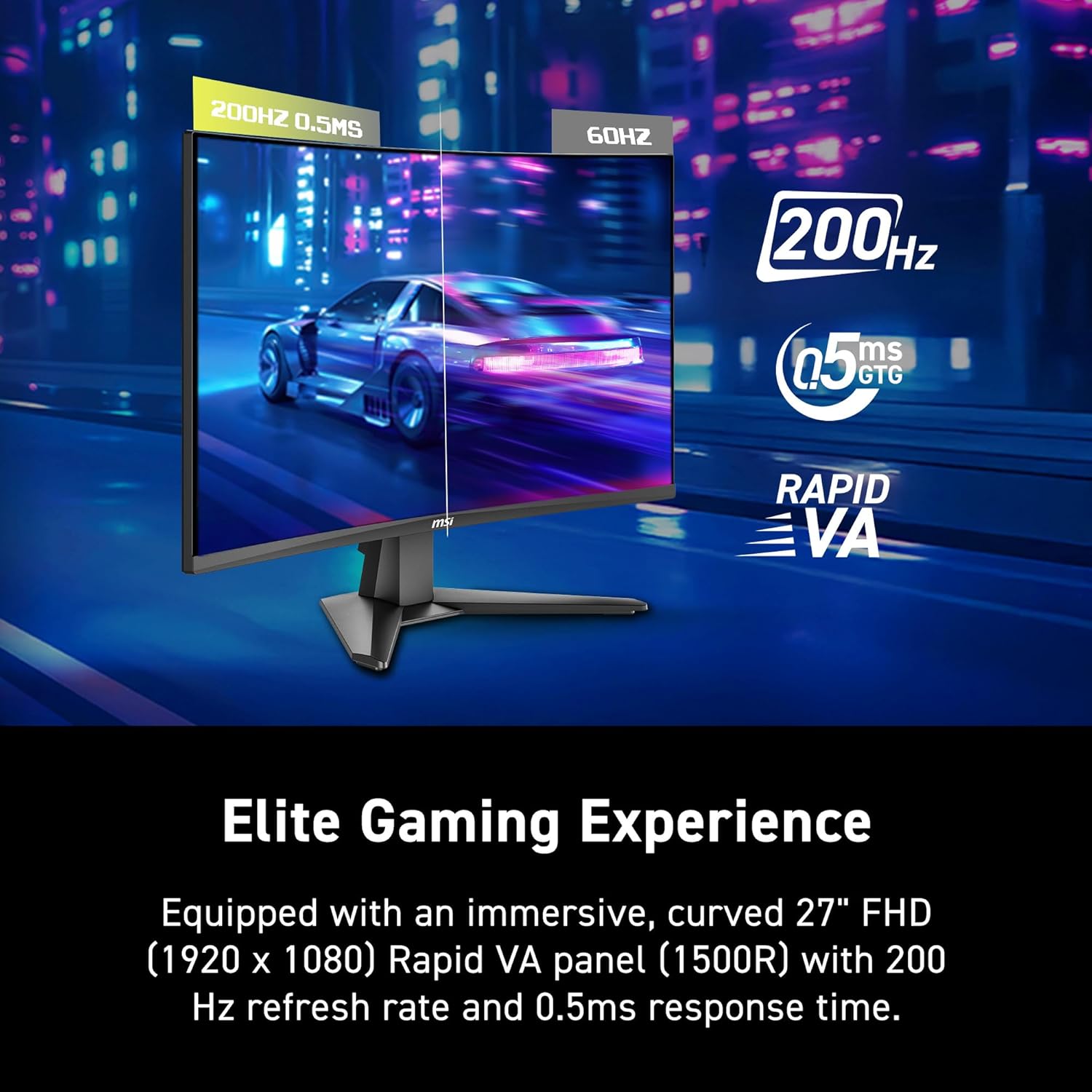 MONITOR MSI 27 MS MAG 276CF E20 FHD