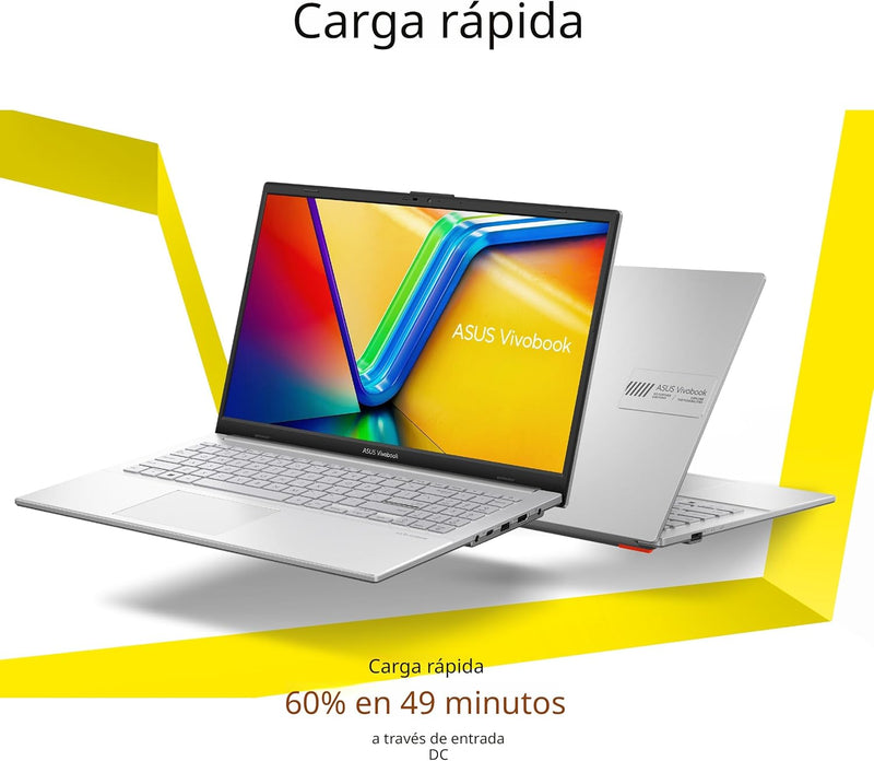 NOTEBOOK ASUS VIVOBOOK GO 15 RYZEN 5 7520U 8GB DDR5 512GB SSD 15.6 PULGADAS FHD FREEDOS TECLADO ESPAÑOL GARANTIA 1 AÑO