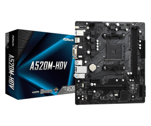 ASROCK A520M-HDV AM4 2 DDR4 4XSATA ULTRA M.2 7.