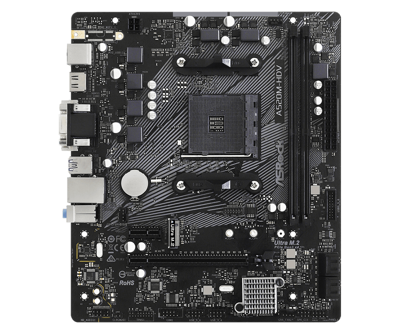 ASROCK A520M-HDV AM4 2 DDR4 4XSATA ULTRA M.2 7.
