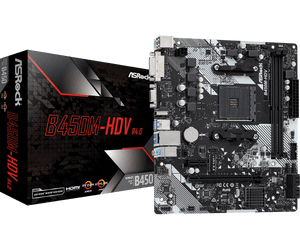 ASROCK B450M-HDV R4.0 AMD AM4 SOCKET