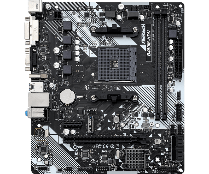 ASROCK B450M-HDV R4.0 AMD AM4 SOCKET