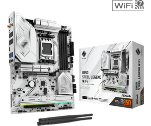 MOTHERBOARD ASROCK B850 STEEL LEGEND WIFI, CHIPSET AMD B850, SOCKET AM5, ATX, COMPATIBLE DDR5, USB-C, RGB