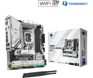 MOTHERBOARD ASROCK B860M STEEL LEGEND WIFI, CHIPSET INTEL B860, LGA 1851, HDMI, DP, FORMATO ATX