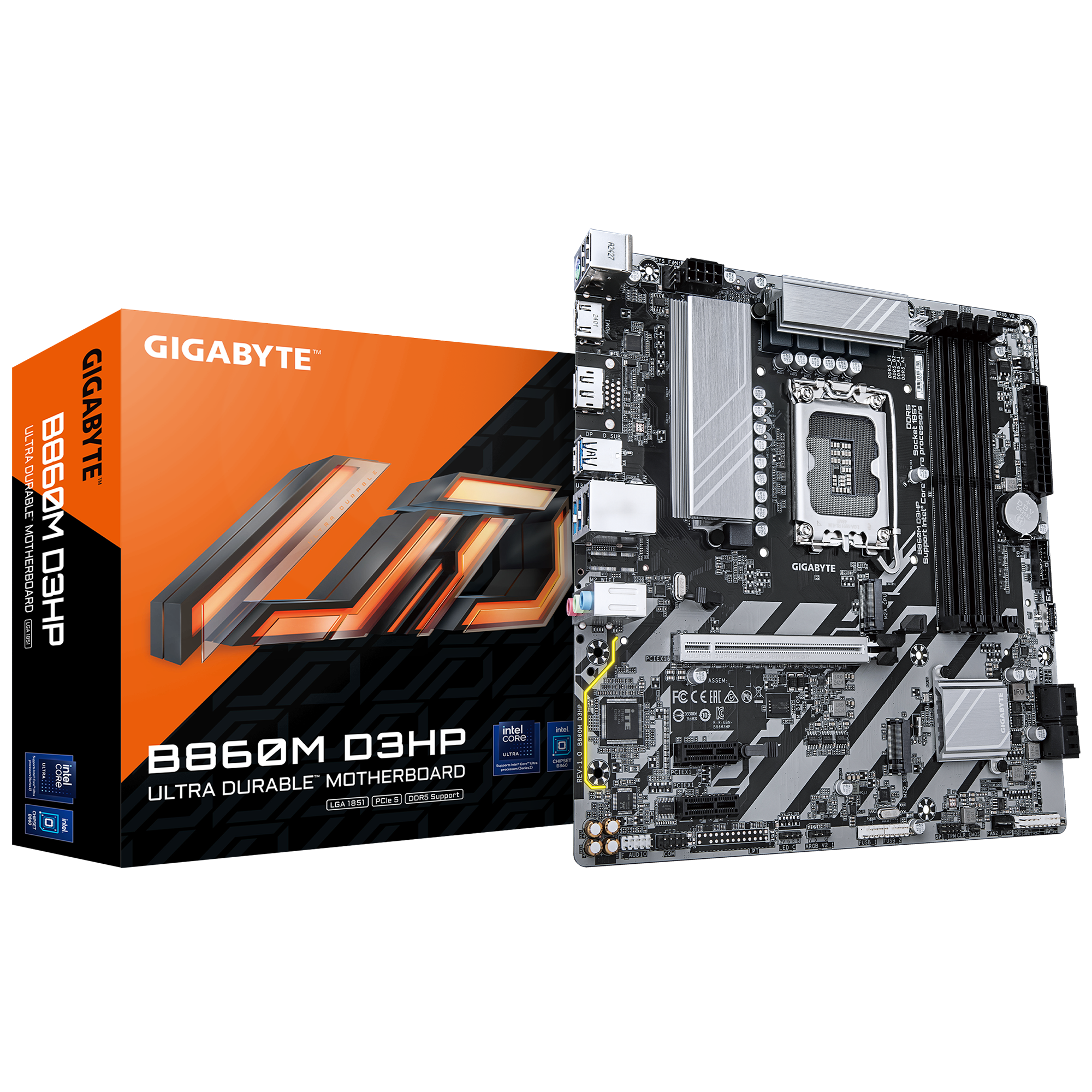 TARJETA MADRE GIGABYTE B850M D3HP mATX - CHIPSET AMD B850 Y SOCKET AMD AM5 - CONSTRUCCIÓN DE PCs DE ALTO RENDIMIENTO