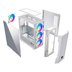 TORRE GAMER ANTRYX FX 710 WHITE CON 4 VENTILADORES ARGB Y PUERTO USB TIPO-C (MODELO AC-FX710W)
