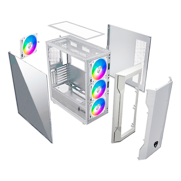 TORRE GAMER ANTRYX FX 710 WHITE CON 4 VENTILADORES ARGB Y PUERTO USB TIPO-C (MODELO AC-FX710W)