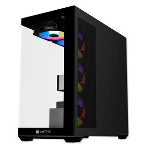 GABINETE ANTRYX FX 750 BLACK: CARCASA GAMER CON 4 VENTILADORES ARGB Y PUERTO USB TIPO-C