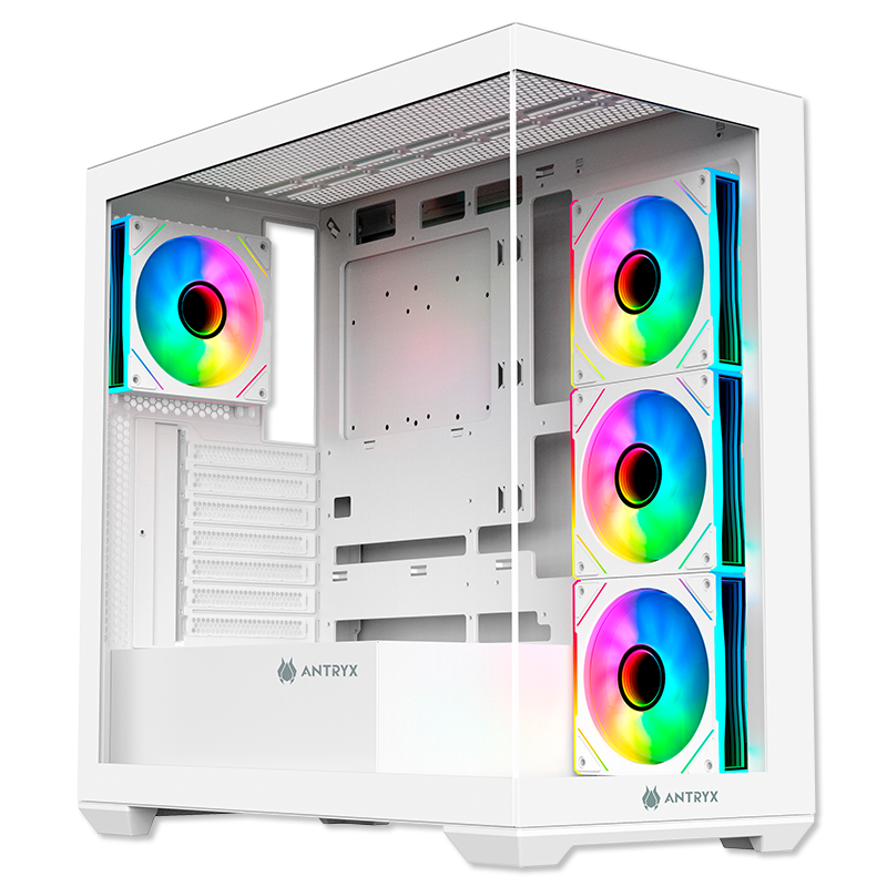 CASE GAMING ANTRYX FX 750 WHITE CON 4 VENTILADORES ARGB Y PUERTO USB TIPO-C (MODELO AC-FX750W)
