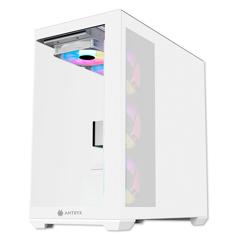 CASE GAMING ANTRYX FX 750 WHITE CON 4 VENTILADORES ARGB Y PUERTO USB TIPO-C (MODELO AC-FX750W)
