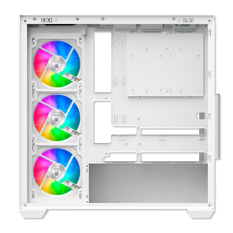 CASE GAMING ANTRYX FX 750 WHITE CON 4 VENTILADORES ARGB Y PUERTO USB TIPO-C (MODELO AC-FX750W)