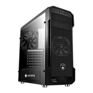 CASE ANTRYX RX 350 - FUENTE 600W, PANEL LATERAL DE VIDRIO TEMPLADO, 1 VENTILADOR, 3 PUERTOS USB, COLOR NEGRO (AC-RX350K3-600CP)