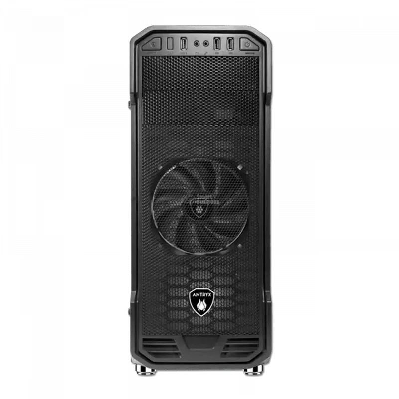 CASE ANTRYX RX 350 - FUENTE 600W, PANEL LATERAL DE VIDRIO TEMPLADO, 1 VENTILADOR, 3 PUERTOS USB, COLOR NEGRO (AC-RX350K3-600CP)