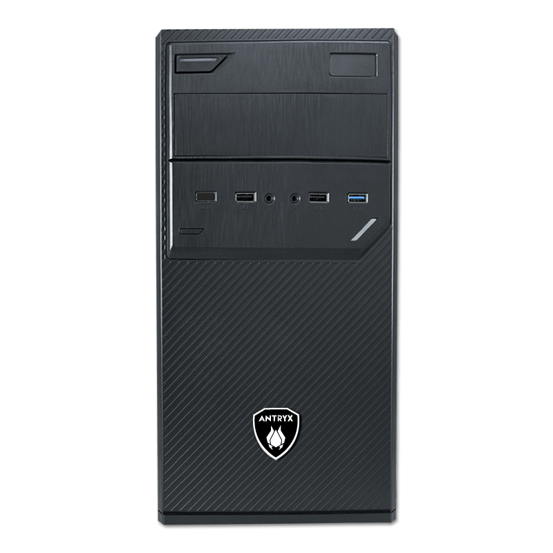 CAJA DE COMPUTADORA ANTRYX ELEGANT 550 CON FUENTE DE PODER 350W, PUERTOS USB 3.0 Y DISEÑO MODERNO (MODELO AC-E550M-350CP)