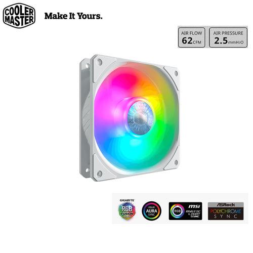 CASE FAN COOLER MASTER SICKLEFLOW 120 ARGB WHITE EDITION