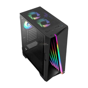 GABINETE GAMER AEROCOOL MIRAGE-G-BK-V2 ARGB MID TOWER SIN FUENTE