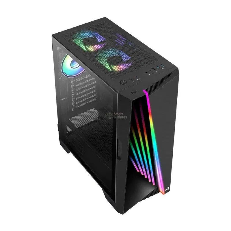 GABINETE GAMER AEROCOOL MIRAGE-G-BK-V2 ARGB MID TOWER SIN FUENTE