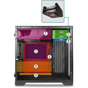 GABINETE ANTEC P120 CRYSTAL MID TOWER GAMER CON PANEL DE VIDRIO TEMPLADO Y AMPLIA COMPATIBILIDAD SIN FUENTE