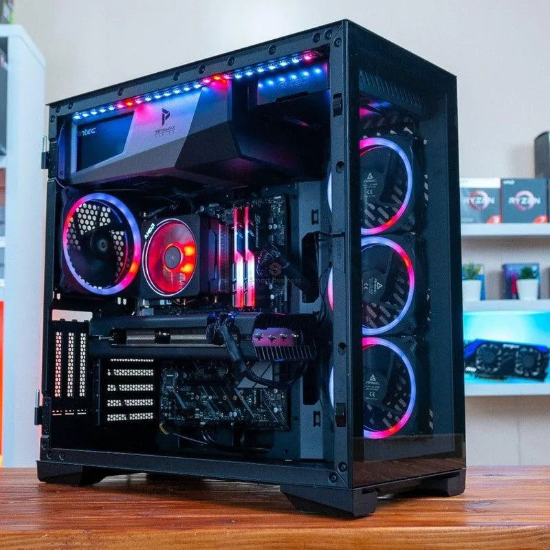 GABINETE ANTEC P120 CRYSTAL MID TOWER GAMER CON PANEL DE VIDRIO TEMPLADO Y AMPLIA COMPATIBILIDAD SIN FUENTE
