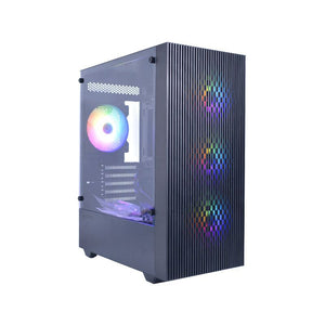 TIPO CASE GAMER MARCA GAMEMAX MODELO EDGE BK MALLA 4-FRGB SIN FUENTE