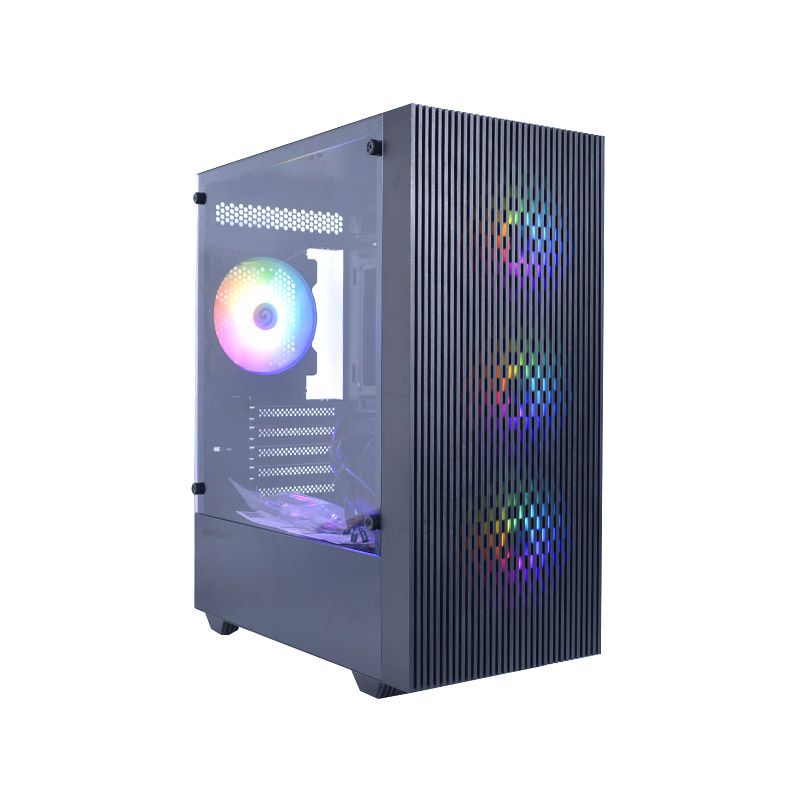 TIPO CASE GAMER MARCA GAMEMAX MODELO EDGE BK MALLA 4-FRGB SIN FUENTE