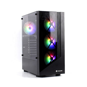 CASE GAMER HALION DRAGON CR15 CON FUENTE 500W, ILUMINACIÓN ARCOÍRIS Y VIDRIO TEMPLADO