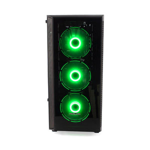 GABINETE HALION MIRAGE C302 GAMER SIN FUENTE CON ILUMINACIÓN 4xRGB