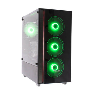 GABINETE HALION MIRAGE C302 GAMER SIN FUENTE CON ILUMINACIÓN 4xRGB