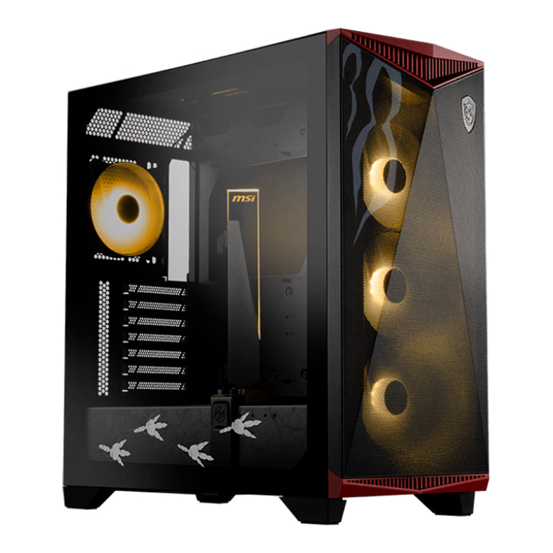 CAJA DE PC GAMER MSI - MPG GUNGNIR 300 MONSTER HUNTER EDITION - ILUMINACIÓN RGB, FLUJO DE AIRE ÓPTIMO, LATERAL DE VIDRIO TEMPLADO