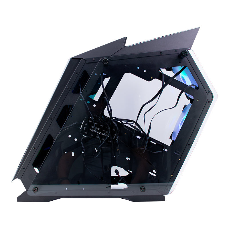 GABINETE GAMER TEROS TE-1314G MID TOWER CON USB 3.0/2.0, AUDIO Y VENTILADOR ARGB, COLOR NEGRO