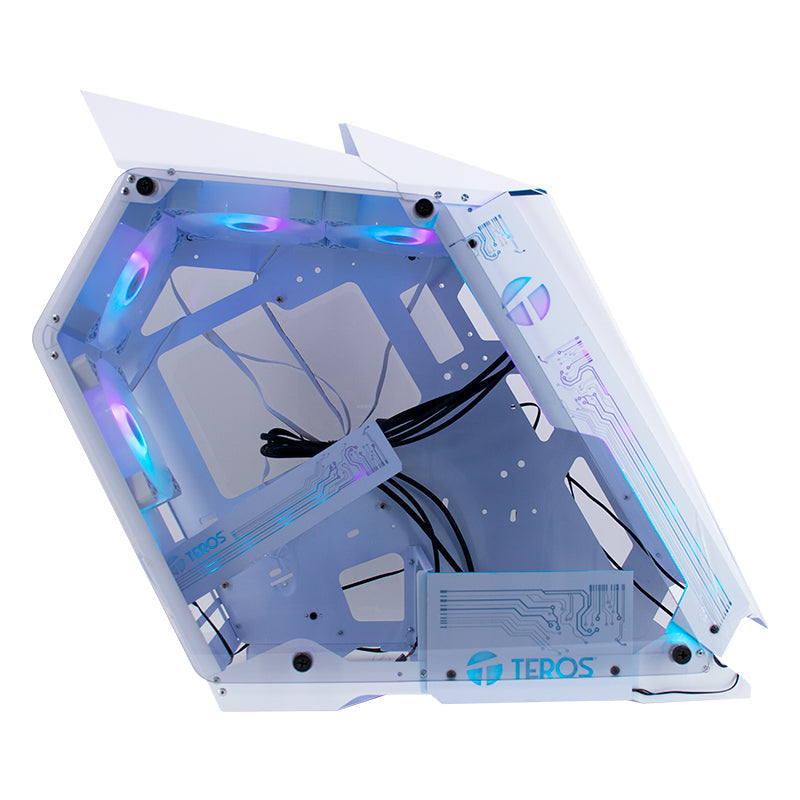 GABINETE GAMER TEROS TE-1316G: MID TOWER CON VENTILADOR ARGB, PUERTOS USB 3.0 / USB 2.0 Y CONECTIVIDAD DE AUDIO, COLOR NEGRO