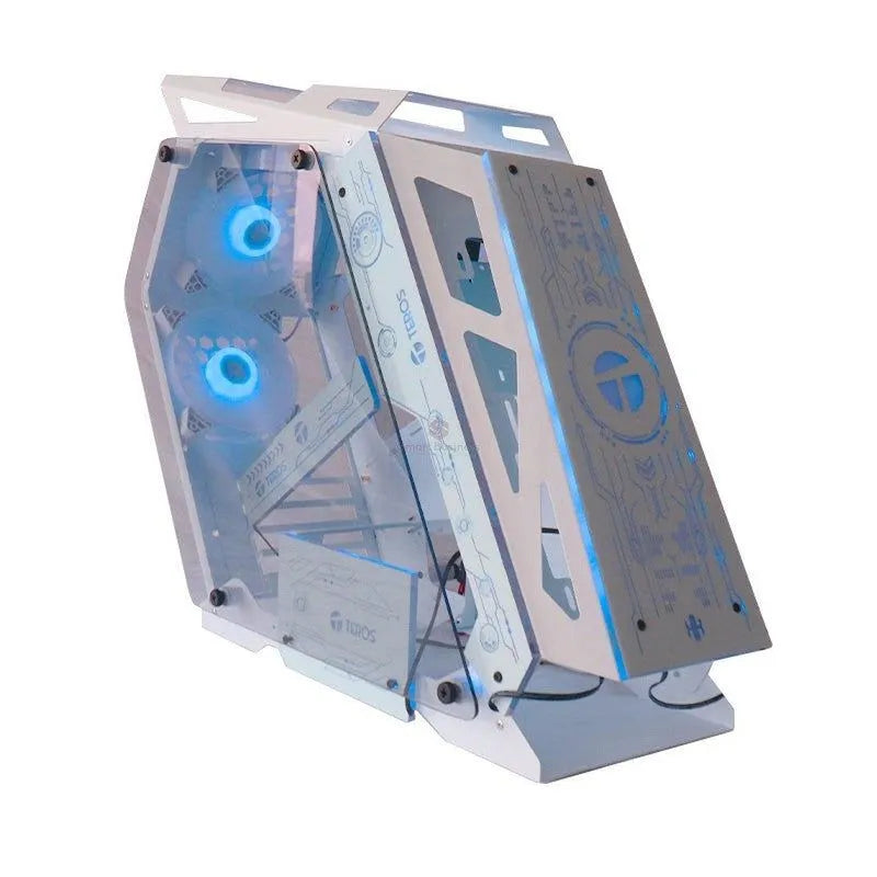 CASE GAMER TEROS TE1311: DISEÑO BLANCO CON CONECTIVIDAD USB 3.0 Y USB 2.0, AUDIO INTEGRADO Y VENTILADOR ARGB
