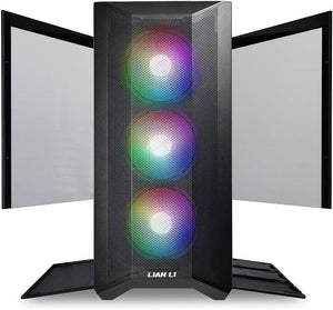 CAJA LIAN LI LANCOOL II MESH C BLACK ARGB CON 2 PANELES DE VIDRIO TEMPLADO Y USB TIPO-C - INNOVACIÓN RGB-X PARA UNA EXPERIENCIA DE ENSAMBLAJE SUPERIOR