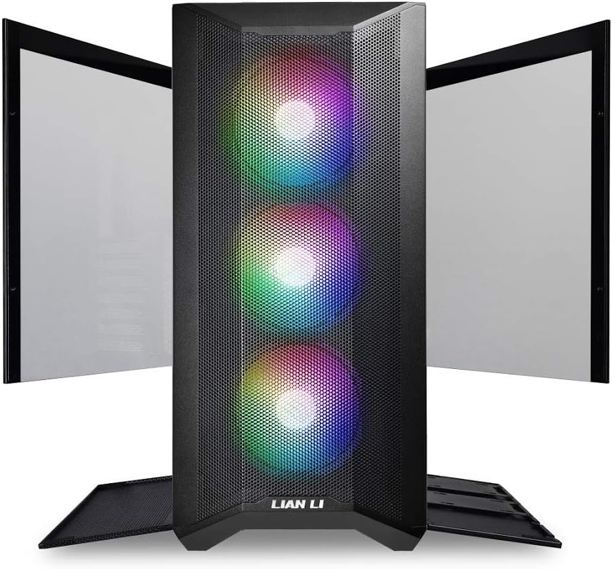 CAJA LIAN LI LANCOOL II MESH C BLACK ARGB CON 2 PANELES DE VIDRIO TEMPLADO Y USB TIPO-C - INNOVACIÓN RGB-X PARA UNA EXPERIENCIA DE ENSAMBLAJE SUPERIOR